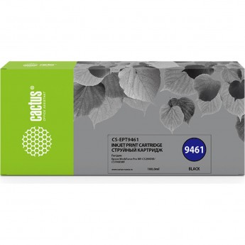 Струйный картридж CACTUS CS-EPT9461 (T9461) для Epson WorkForce WF C5290dw, WF C5790dw, увеличенной емкости, черный, 180 мл Струйный картридж CACTUS CS-EPT9461 (T9461) для Epson WorkForce WF C5290dw, WF C5790dw, увеличенной емкости, черный, 180 мл