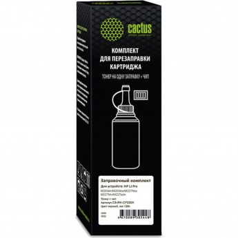 Заправочный набор CACTUS CS-RK-CF230X с чипом для принтера HP LJ Pro 203, 227, черный, флакон 120 гр.