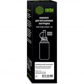 Заправочный набор CACTUS CS-RK-TK1170 с чипом Kyocera Ecosys M2040dn, M2540dn, M2640i, черный, флакон 240 гр.